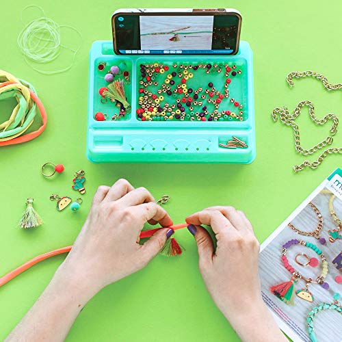 Make It Real: Neo-Brite Chains & Charms Kit - Create 10 Unique Cord & Tassel Charm Bracelets, 195 Pieces, Includes Play Tray,DIY Playful Charm & Jewelry Kit, Tweens & Girls, Arts & Crafts, Ages 8+