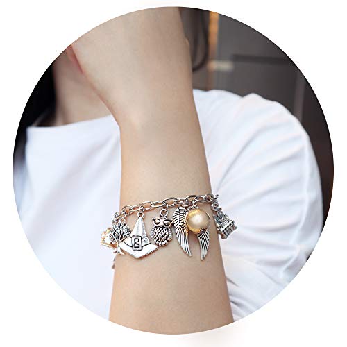 Fancy Space Charm Bracelets Jewelry Set Wizardry Themed Adjustable Bracelet Birthday Gift For Kids Girls Women