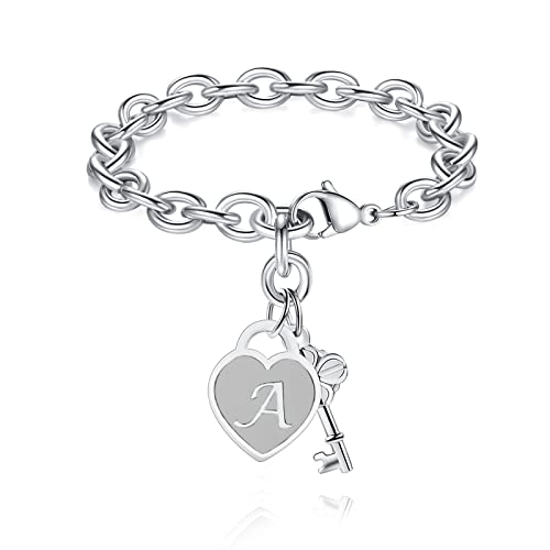 TONY & SANDY Bracelets for Teen Girls Gifts 8 10 12 14 9 13 Year Old Girl Jewelry Trendy Stuff Birthday Graduation Stocking Stuffers Teen Girls Teenage Initial Charm Bracelet Women Easter