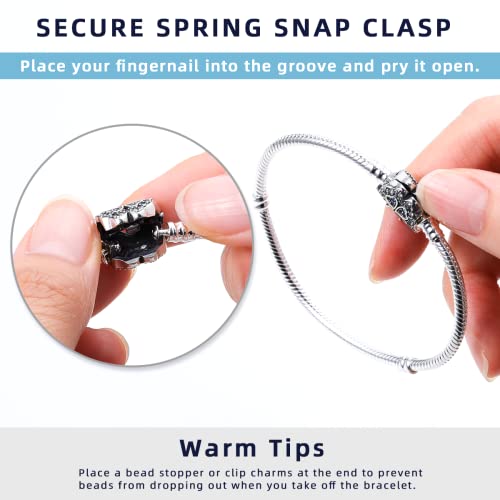 MULA 925 Sterling Silver Snake Chain Charm Bracelet Butterfly Best Friend Heart with 5A Cubic Zirconia Gift for Women