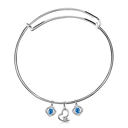 UPINS 60Pcs Expandable Blank Bangle Bracelets Adjustable Wire Bracelets for DIY Jewelry Making, Silver