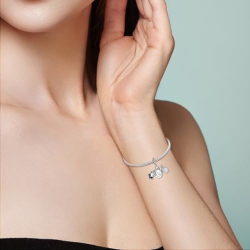 Parmuz charms for bracelet sterling silver love heart travel Bead for Charm Bracelets and Necklaces 925 Charms Clover Butterfly gift for Woman Girl