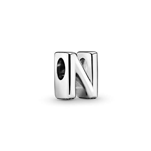 Pandora Letter N Alphabet Charm - Compatible Moments Bracelets - Jewelry for Women - Gift for Women in Your Life - Made with Sterling Silver