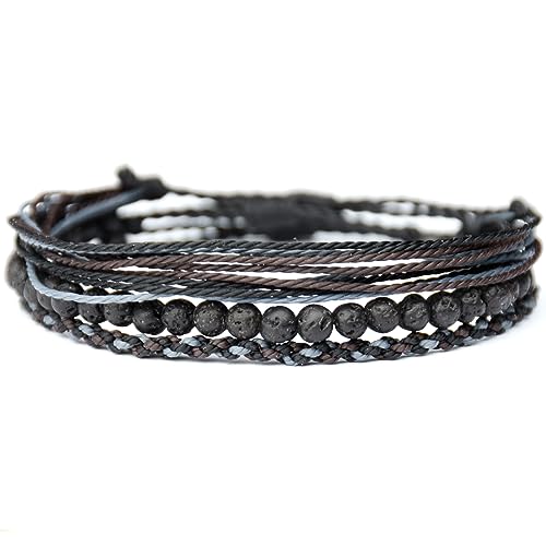 Men's Adjustable Natural Stone Beaded Healing Bracelet