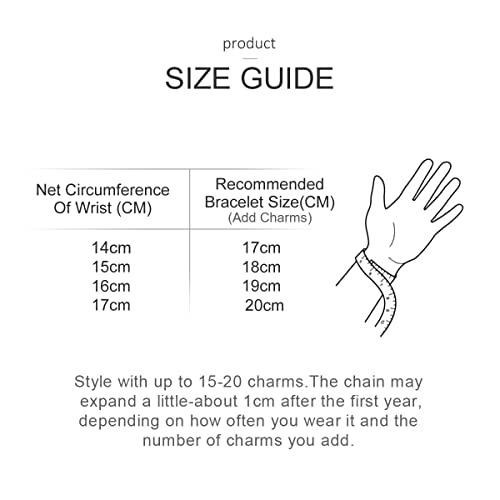 Parmuz Charm Bracelet 925 Sterling Silver Heart Clasp Snake Chain Bracelet Jewelry Fit Charm Birthday Gift for Women