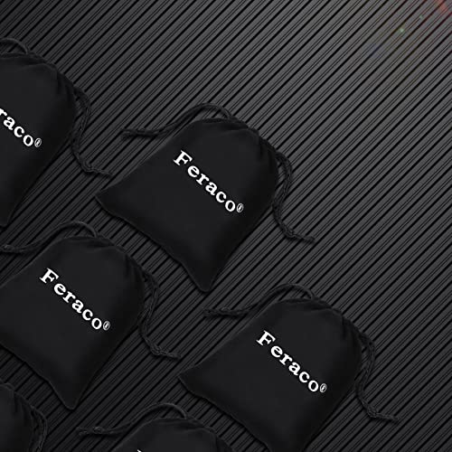 Feraco Mens Bikers Bracelet Stainless Steel Motorcycle Bike Chain Bracelets 8.4 Inch, Black&Silver