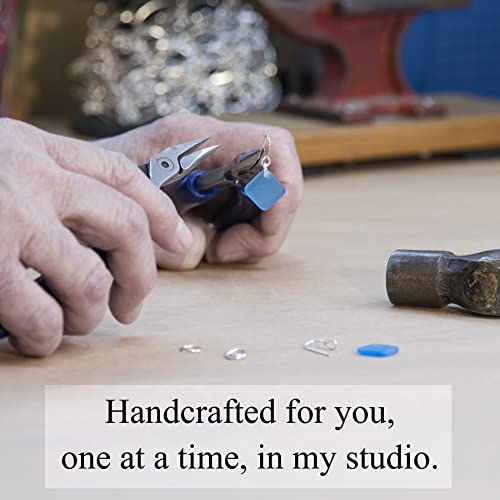 Eco-Friendly Sea Glass Diamond Earrings for Women