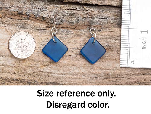 Eco-Friendly Sea Glass Diamond Earrings for Women