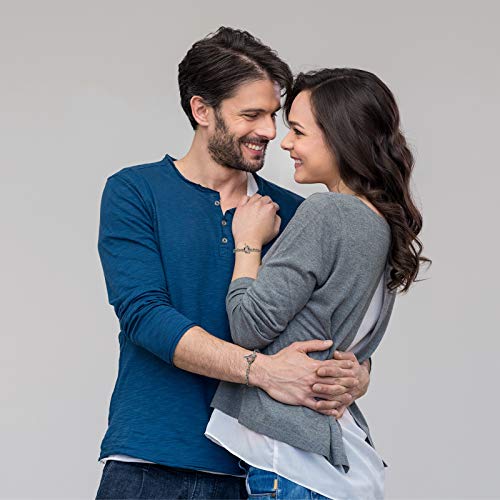 Junkin 20 Pieces Chain Bracelets Stainless Steel Link Bracelet Round Link Chain Bracelets with OT Toggle Clasp Jewelry Bracelet Making Chain for Women Girls Valentine's Day Present (Silver)