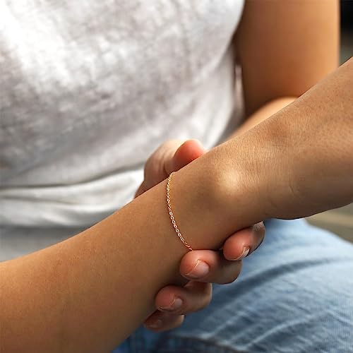 foyjoey 18K Gold Thin Chain Bracelets for Women Adjustable Simple Gold Layering Basic Chain Bracelet Stainless Steel Dainty Everyday Link Chain Bracelet Jewelry Gifts