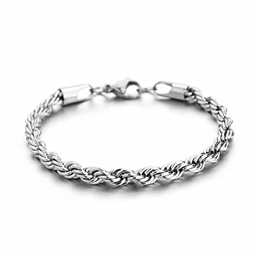 HolyFast Twist Chain Bracelet - Stainless Steel Rope Jewelry for Men & Women