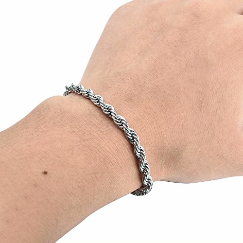 HolyFast Twist Chain Bracelet - Stainless Steel Rope Jewelry for Men & Women