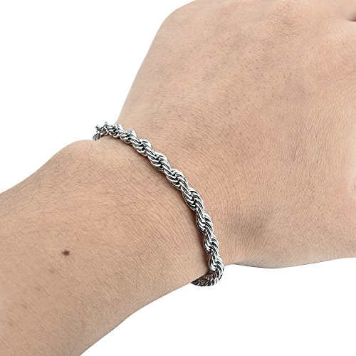 HolyFast Twist Chain Bracelet - Stainless Steel Rope Jewelry for Men & Women