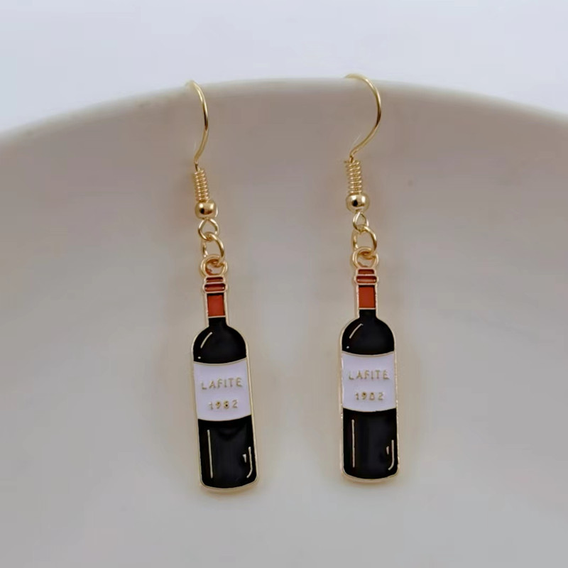 Wine Beer & Mini Food Earrings, Handmade Gifts