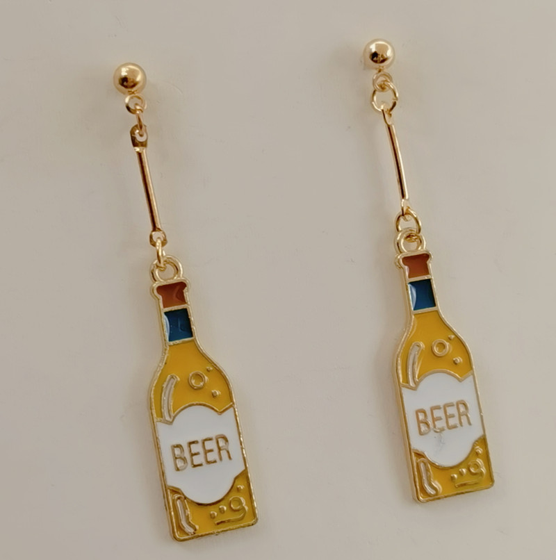 Wine Beer & Mini Food Earrings, Handmade Gifts