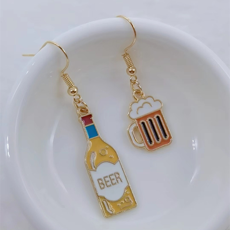 Wine Beer & Mini Food Earrings, Handmade Gifts