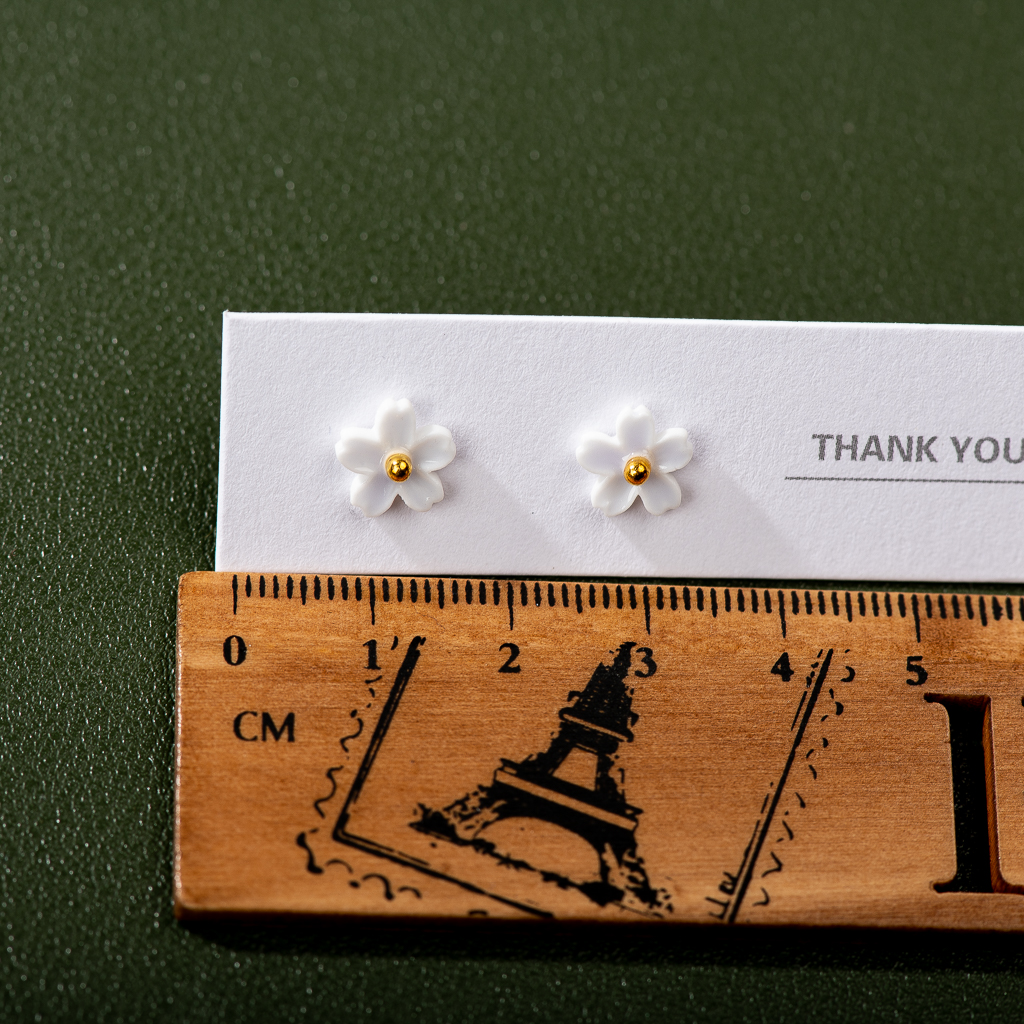 Colorful Handmade Ceramic Flower Earrings Z638