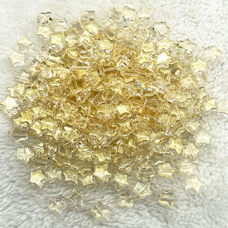 30pcs AB Color Glass Star Beads for DIY Jewelry