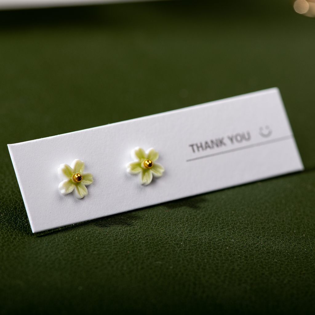 Colorful Handmade Ceramic Flower Earrings Z638