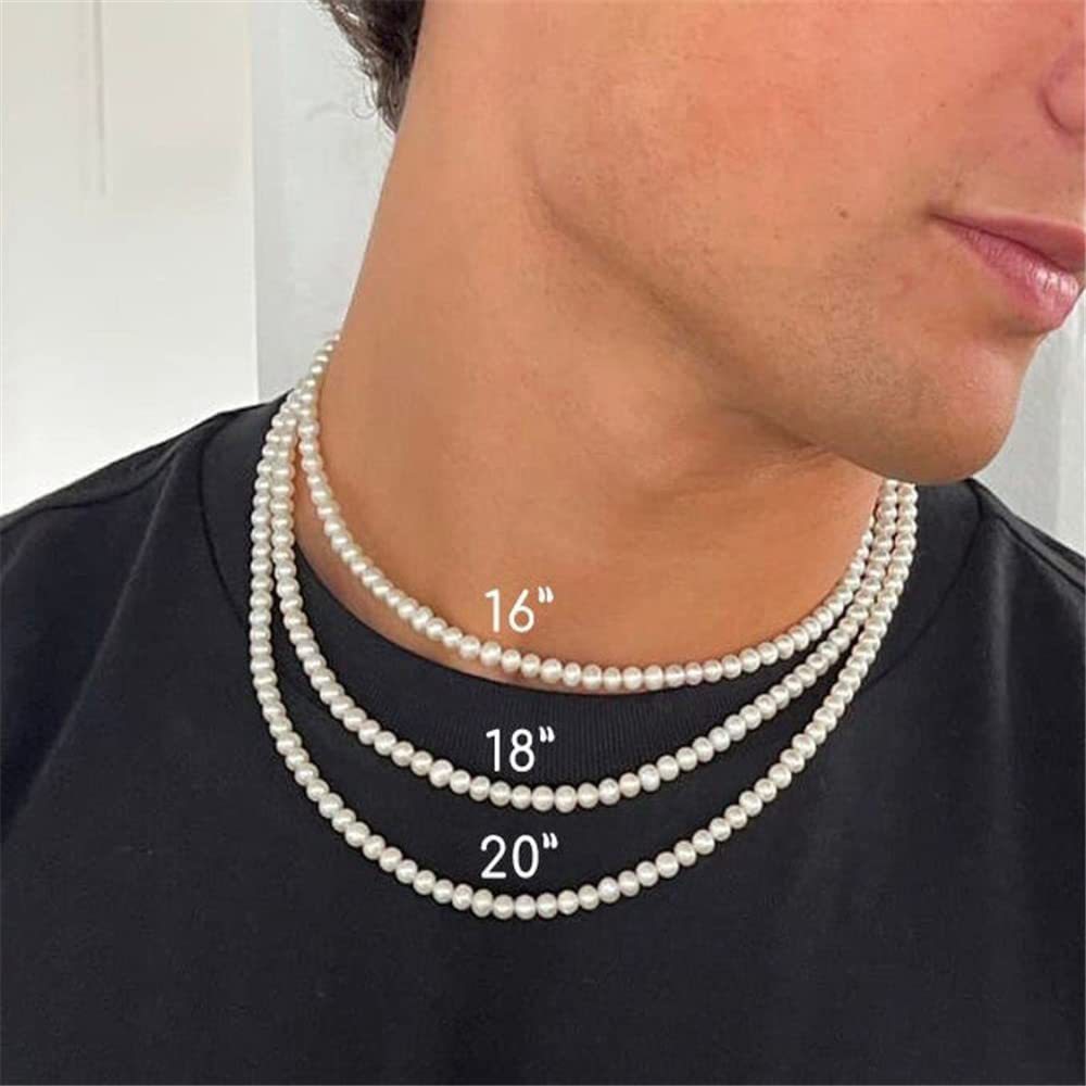 Pearl Men's Handmade Necklace: 2022 Trendy Wedding Jewelry