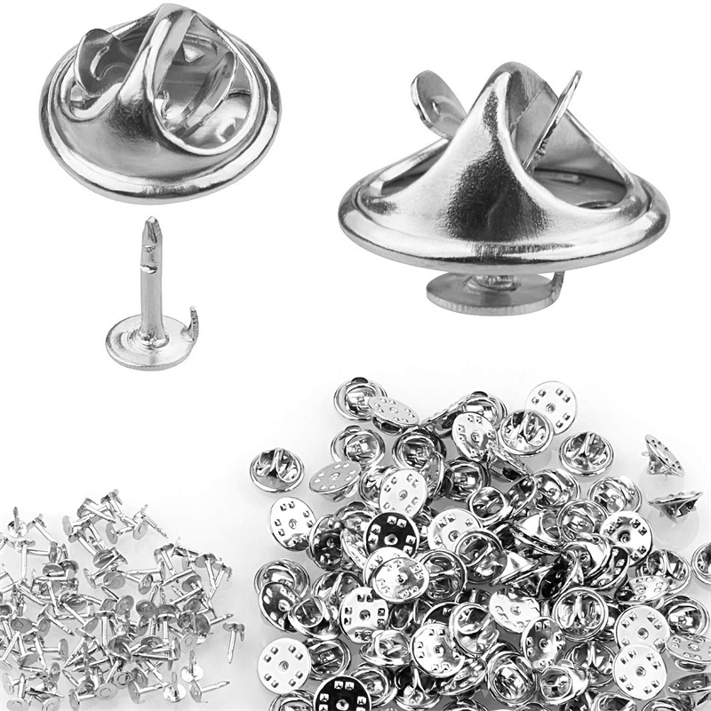 Metal Pin Backs for DIY Jewelry Making (100pcs)