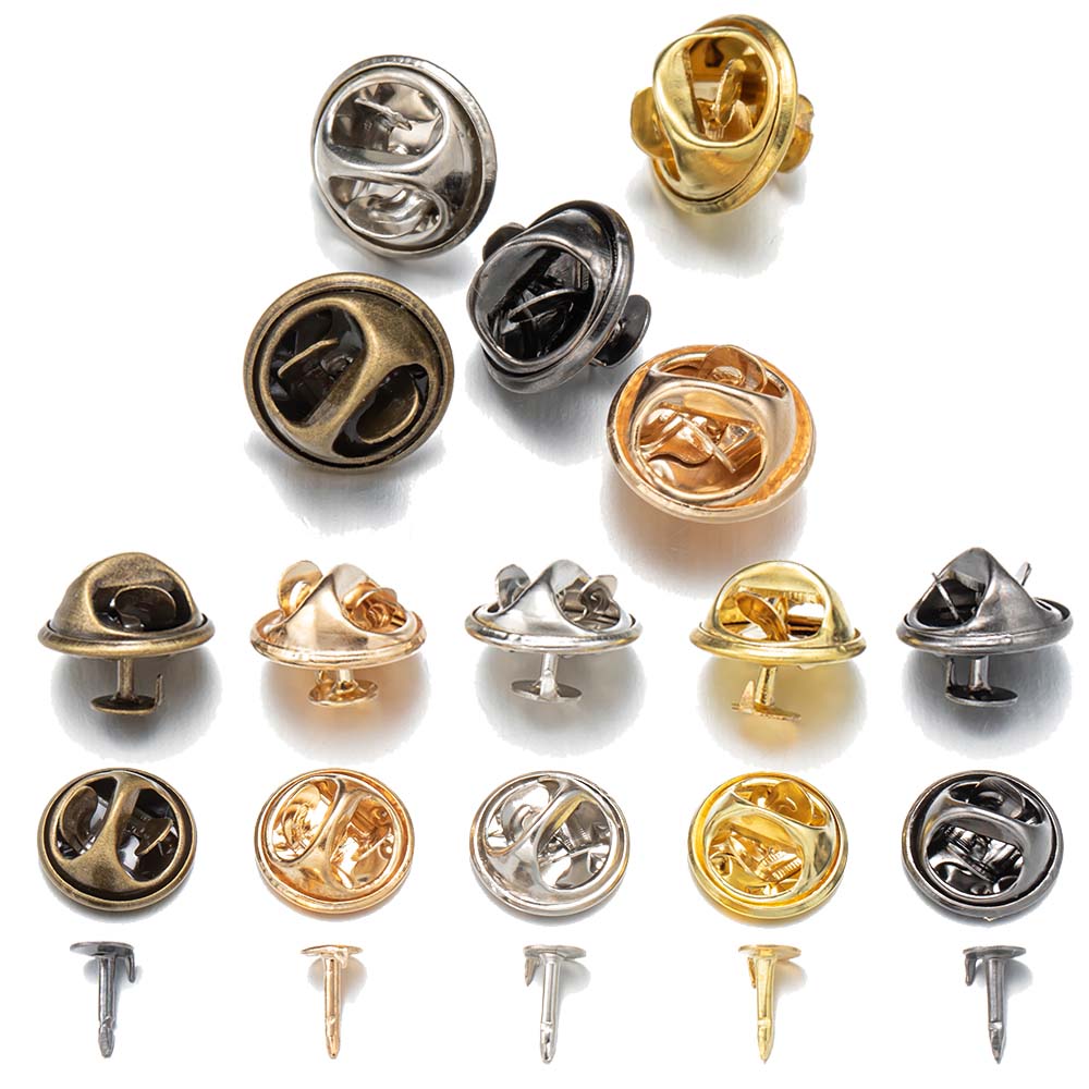 Metal Pin Backs for DIY Jewelry Making (100pcs)