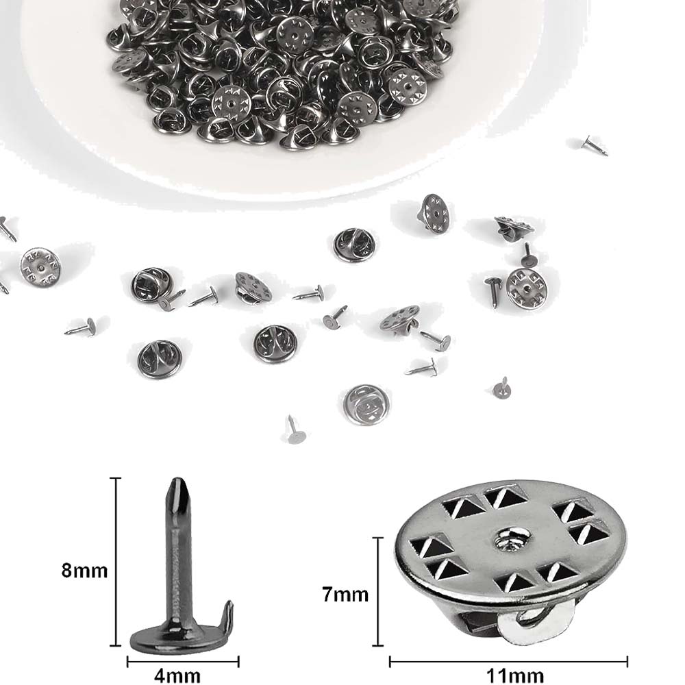 Metal Pin Backs for DIY Jewelry Making (100pcs)