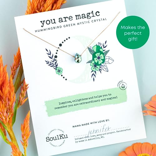 SoulKu Mystic Necklace with Crystals, Inspirational Gift
