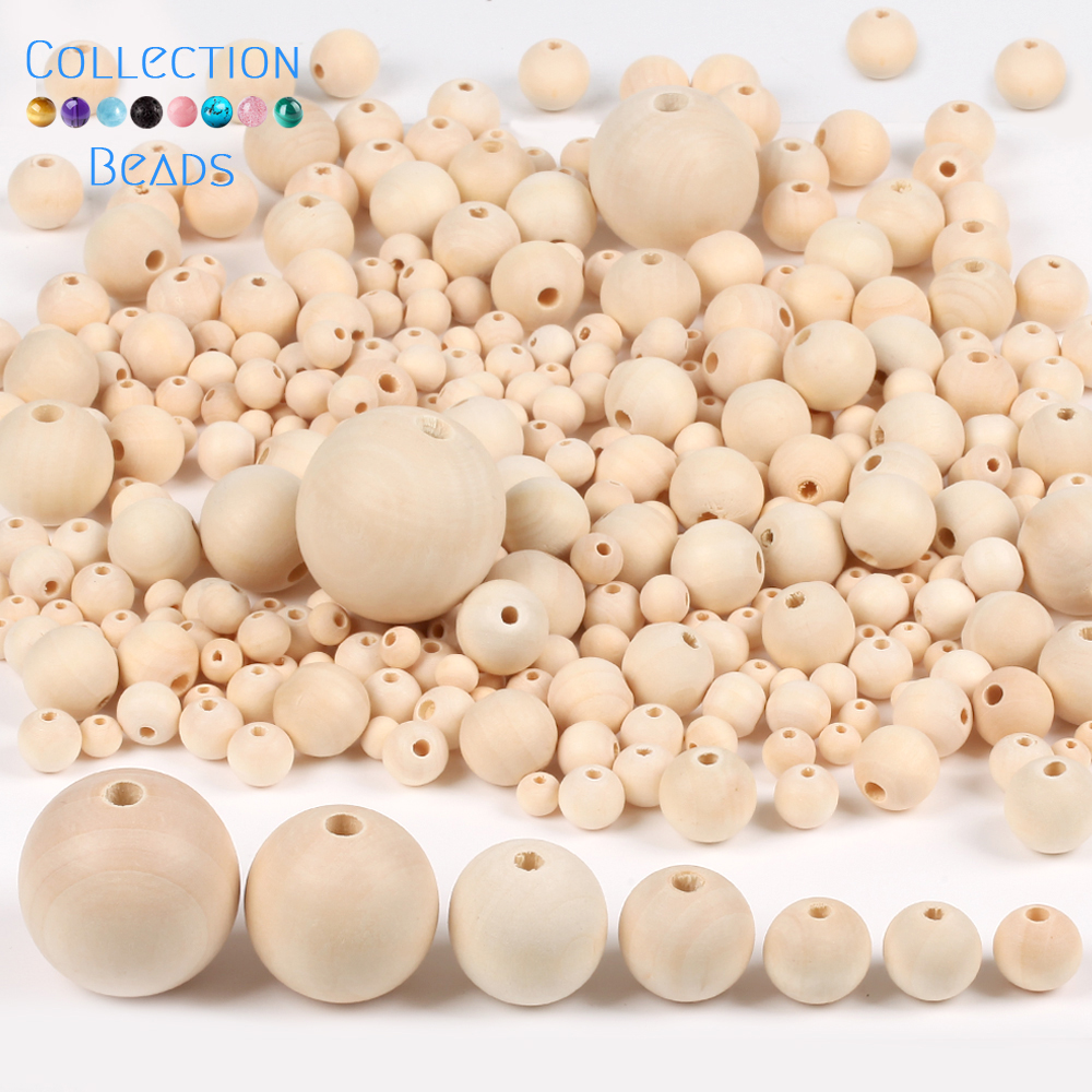 Natural Wood Bead Charms for Handmade Jewelry Making