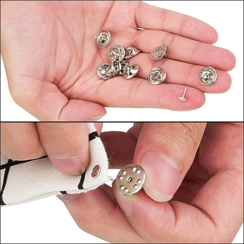 Metal Pin Backs for DIY Jewelry Making (100pcs)