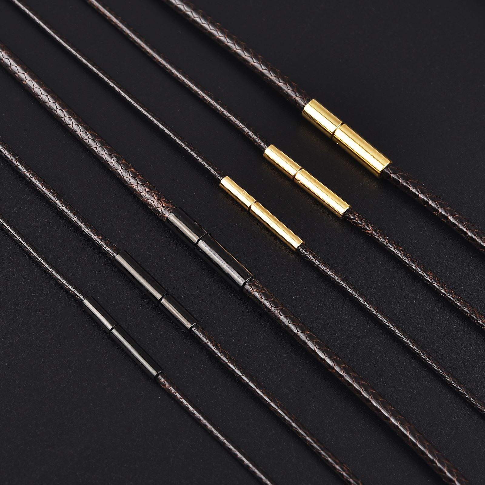 Unisex Handmade Leather Necklace with Stainless Steel Clasp