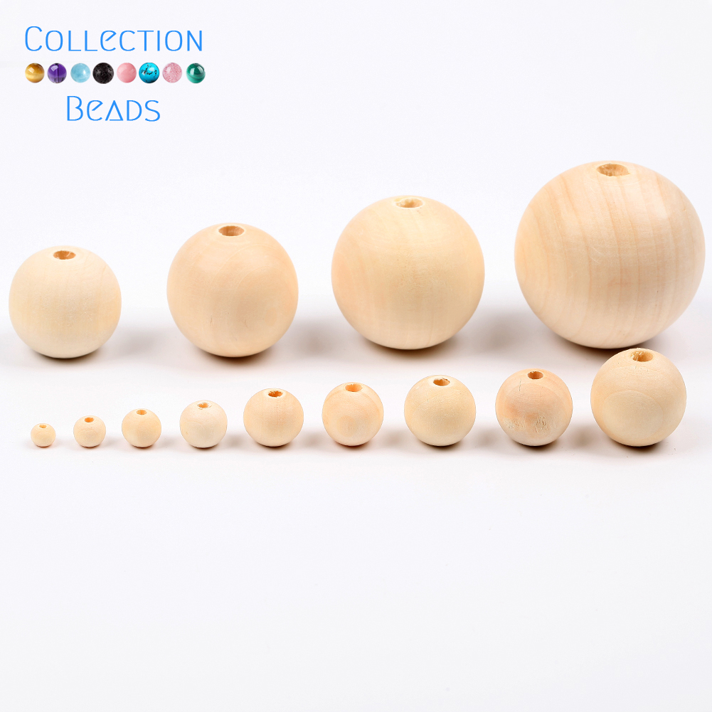 Natural Wood Bead Charms for Handmade Jewelry Making
