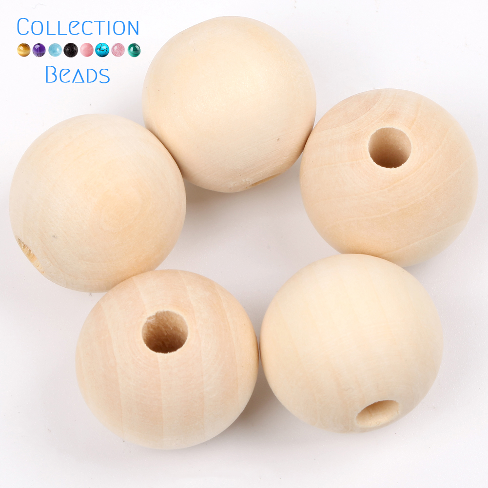 Natural Wood Bead Charms for Handmade Jewelry Making