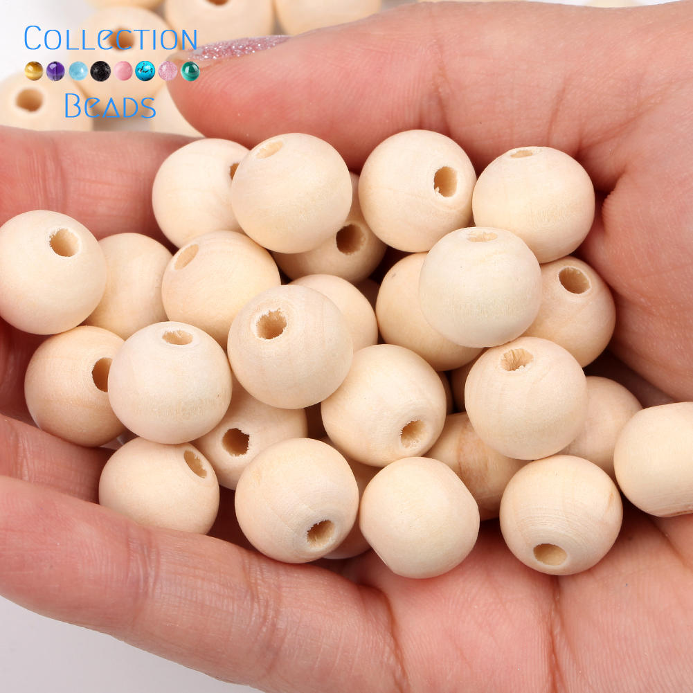 Natural Wood Bead Charms for Handmade Jewelry Making
