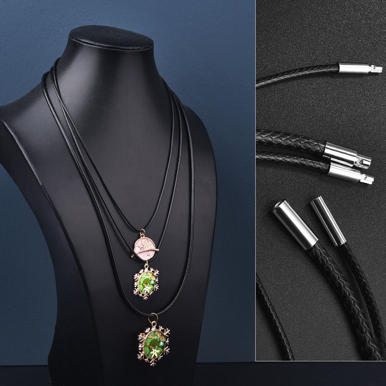 Unisex Handmade Leather Necklace with Stainless Steel Clasp