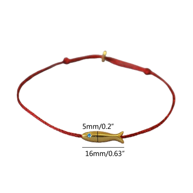 Cute Fish Bracelet: Red String Handmade Ethnic Jewelry