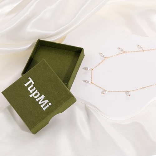 Pearl Pendant Gold Plated Choker Necklace Handmade Jewelry