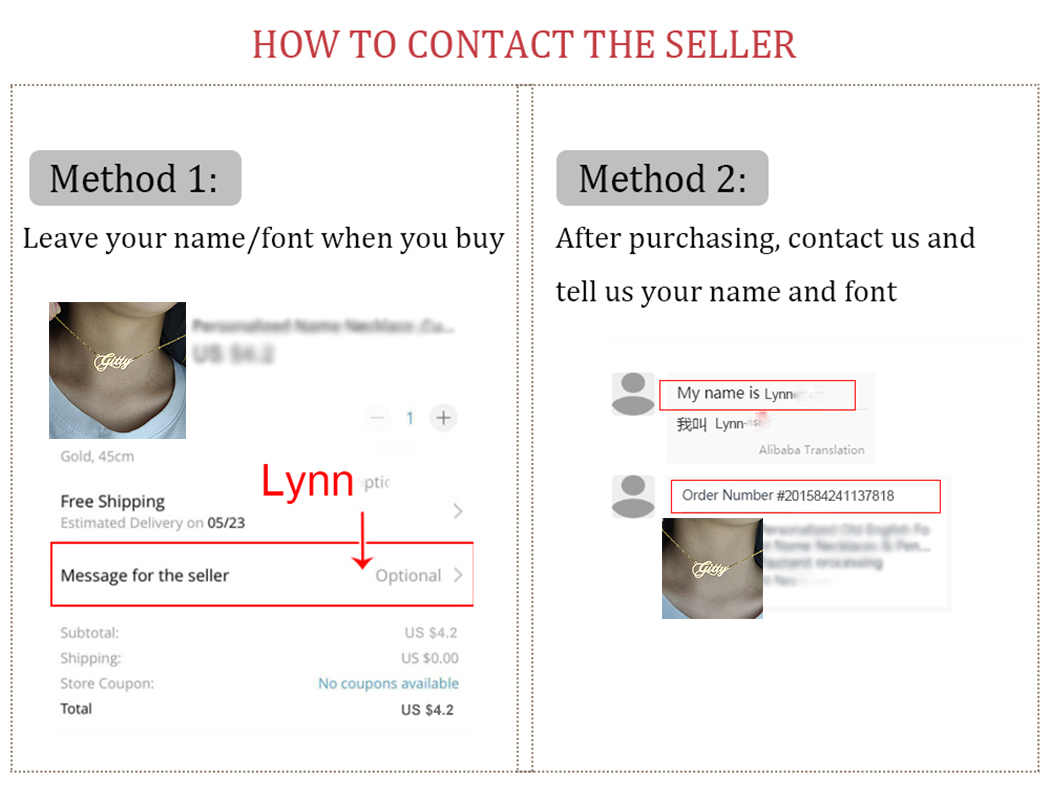 Gold Personalized Name Necklace with Box Chain Birthday Gift