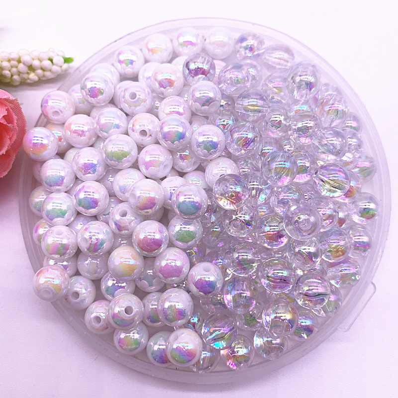 AB Charms Round Acrylic Beads for DIY Jewelry