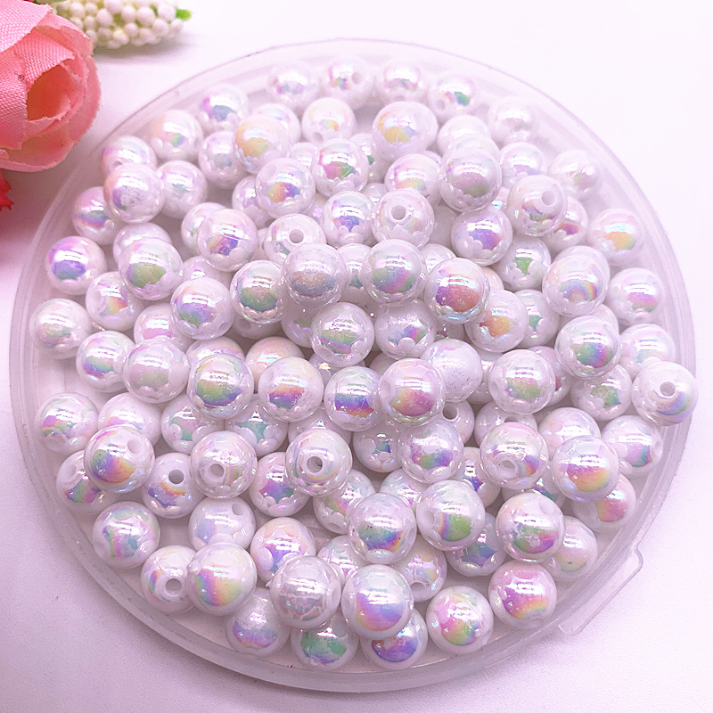AB Charms Round Acrylic Beads for DIY Jewelry