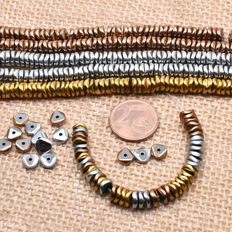 Black Hematite Stone Spacer Beads for DIY Jewelry