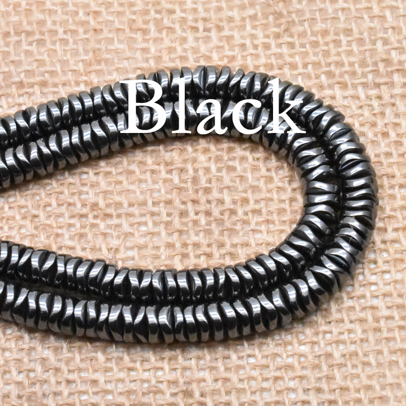 Black Hematite Stone Spacer Beads for DIY Jewelry