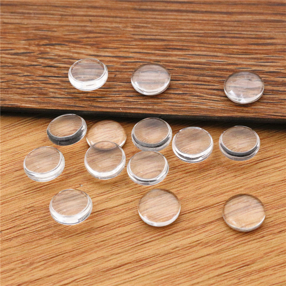 Clear Glass Cabochon Set: 6-35mm, Handmade Quality, Wholesale Discount