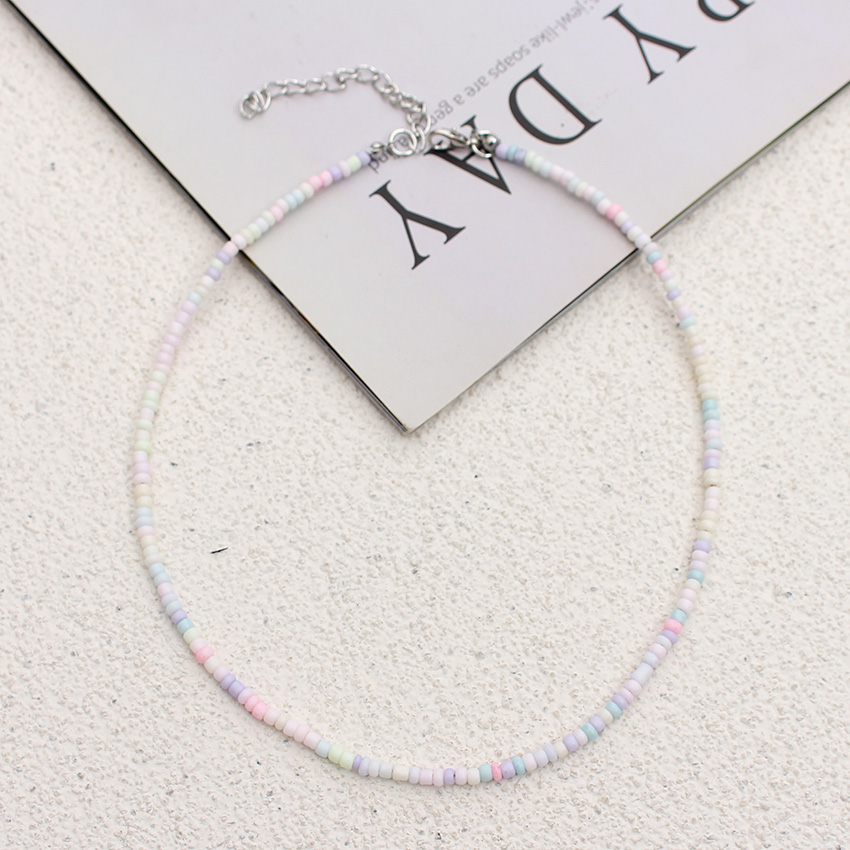Colorful Seed Beads Choker Necklace Handmade Boho Fashion