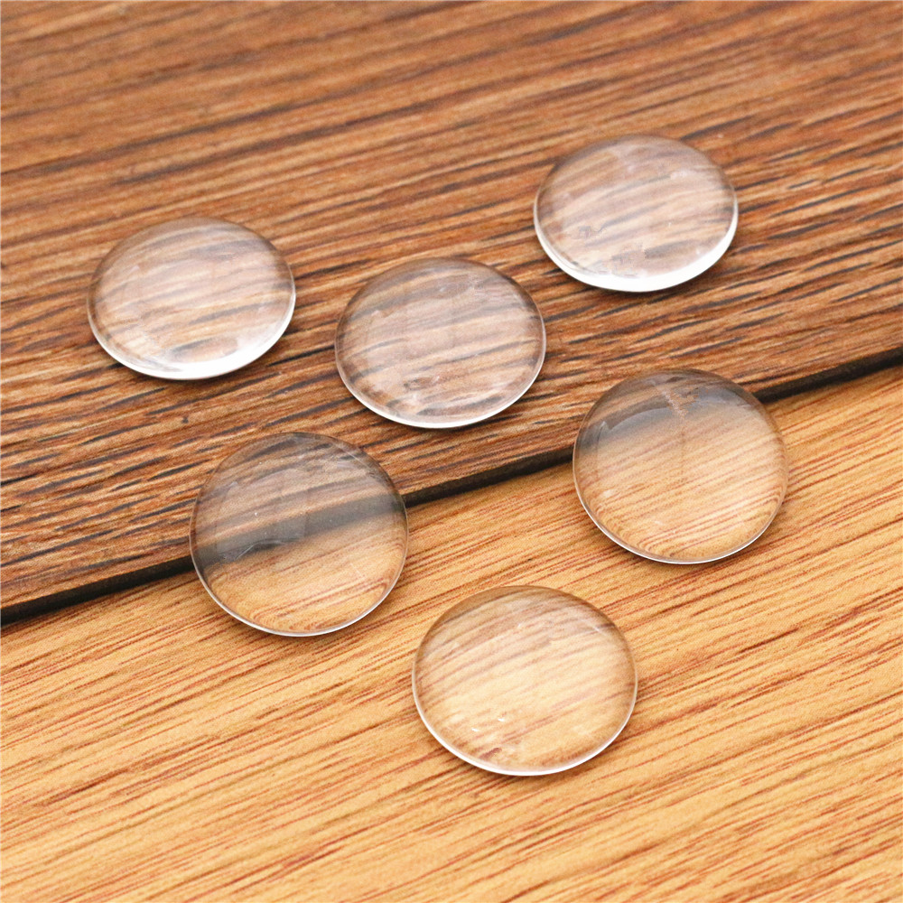 Clear Glass Cabochon Set: 6-35mm, Handmade Quality, Wholesale Discount