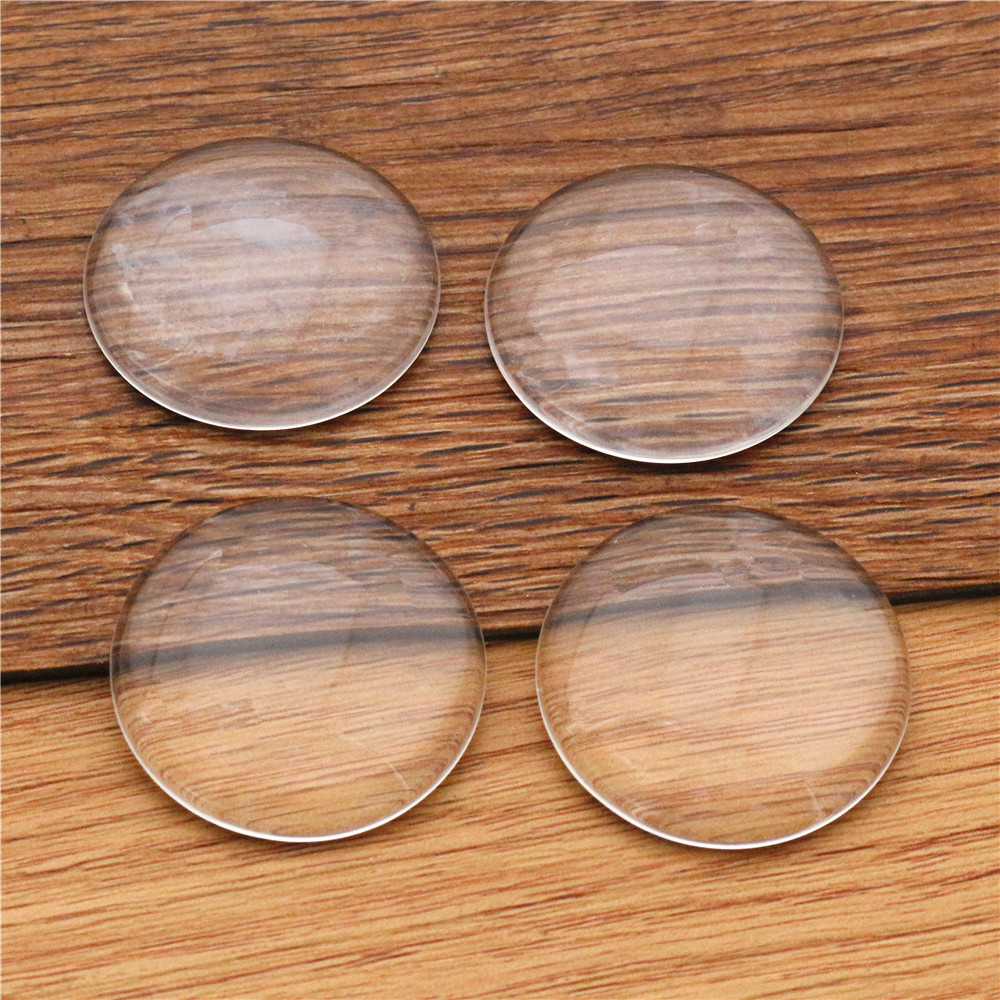 Clear Glass Cabochon Set: 6-35mm, Handmade Quality, Wholesale Discount