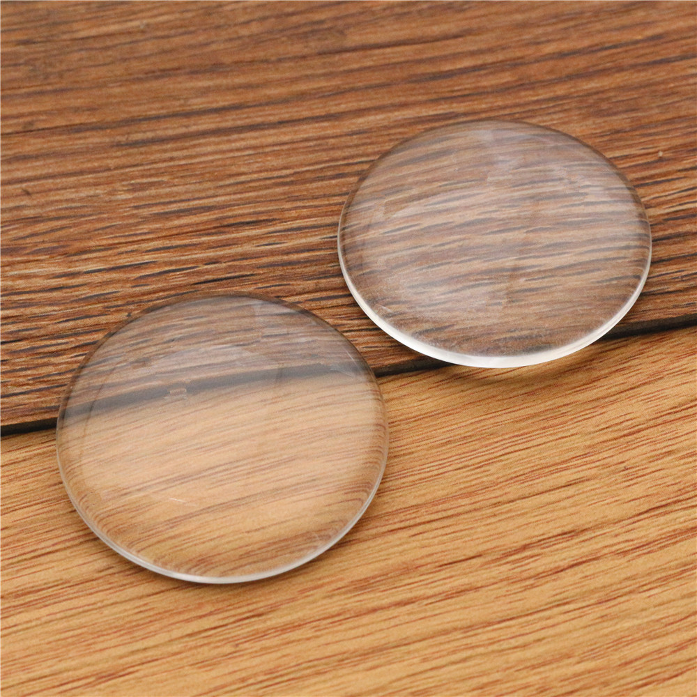 Clear Glass Cabochon Set: 6-35mm, Handmade Quality, Wholesale Discount