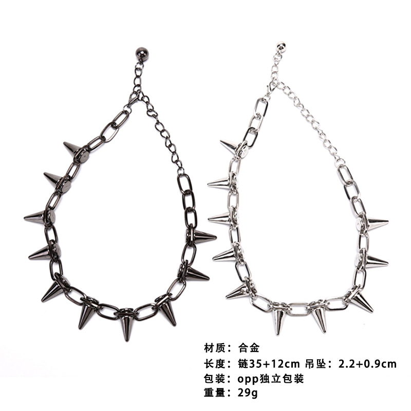 Handmade Rivets Choker Necklace Gothic Boho Jewelry