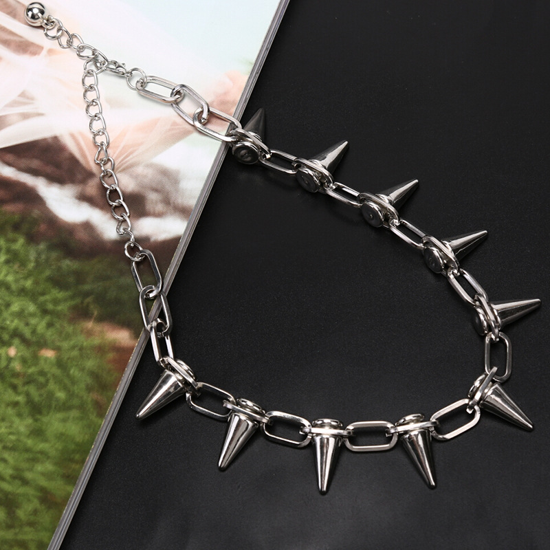 Handmade Rivets Choker Necklace Gothic Boho Jewelry