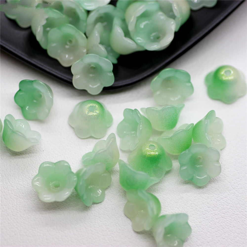 30pcs Colorful Flower Lampwork Beads for Handmade Jewelry